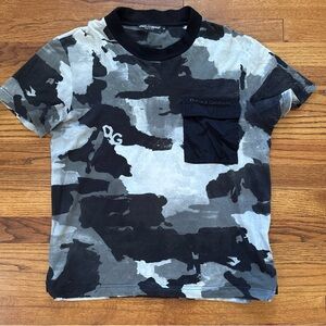 DOLCE & GABBANA Tshirt Multicolor Camouflage Cotton Crewneck Size S C25
